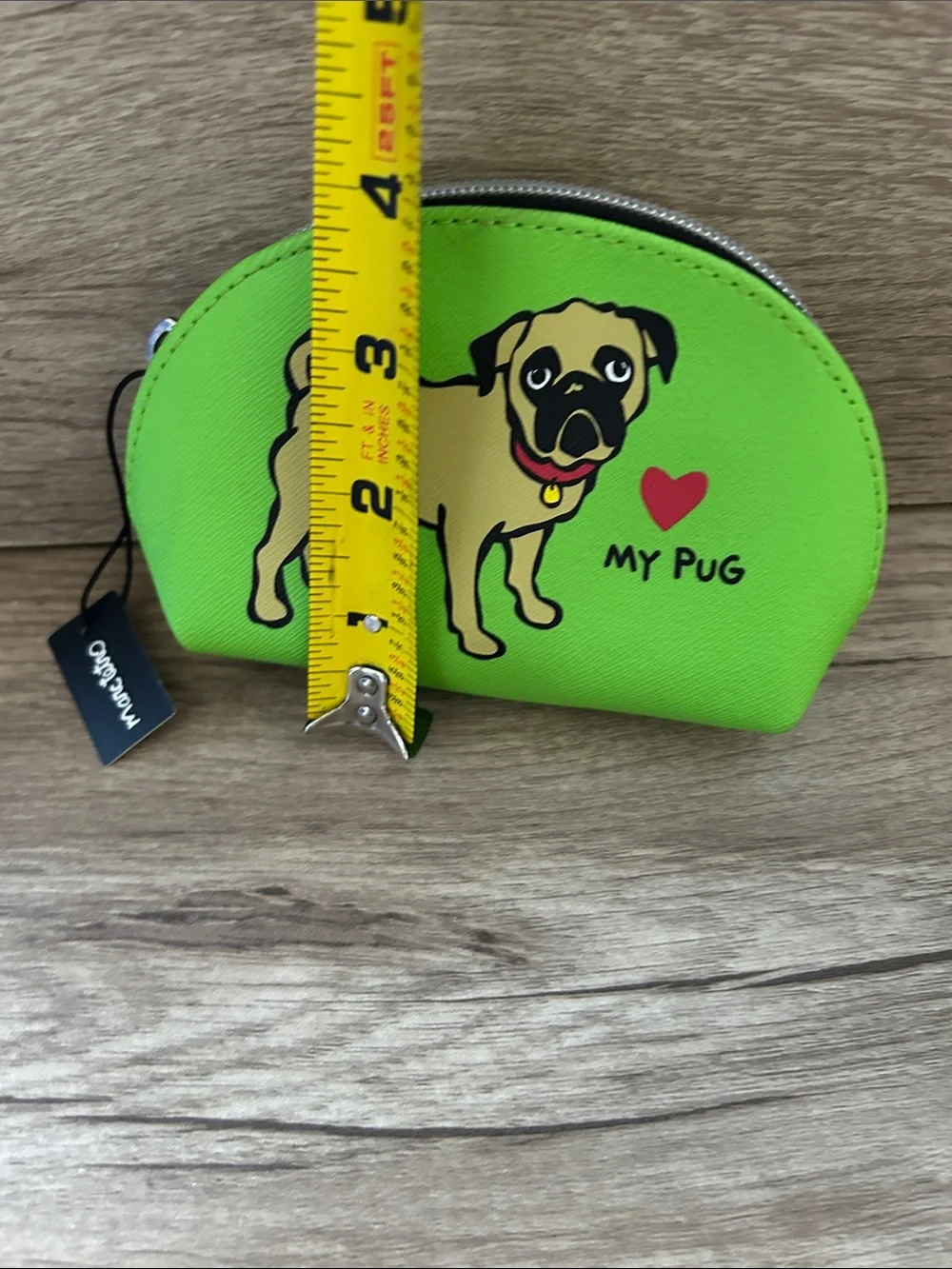 My Pug Lime Green Pouch